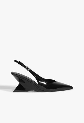 Slingback Verniz Preto