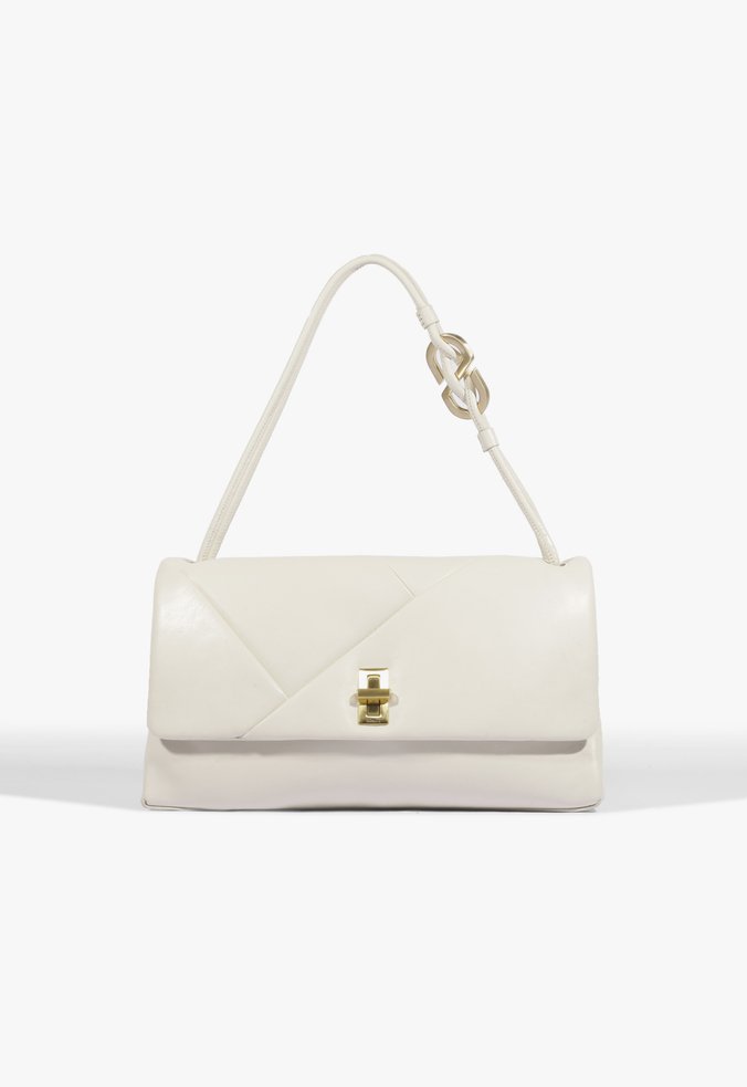 Bolsa Tiracolo Shoulder Reese Média Couro Branca