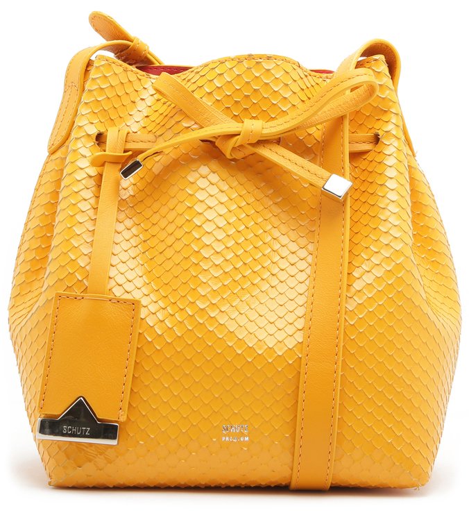 EMILY MINI BUCKET BRIGHT SNAKE YELLOW EMILY MINI BUCKET BRIGHT SNAKE YELLOW