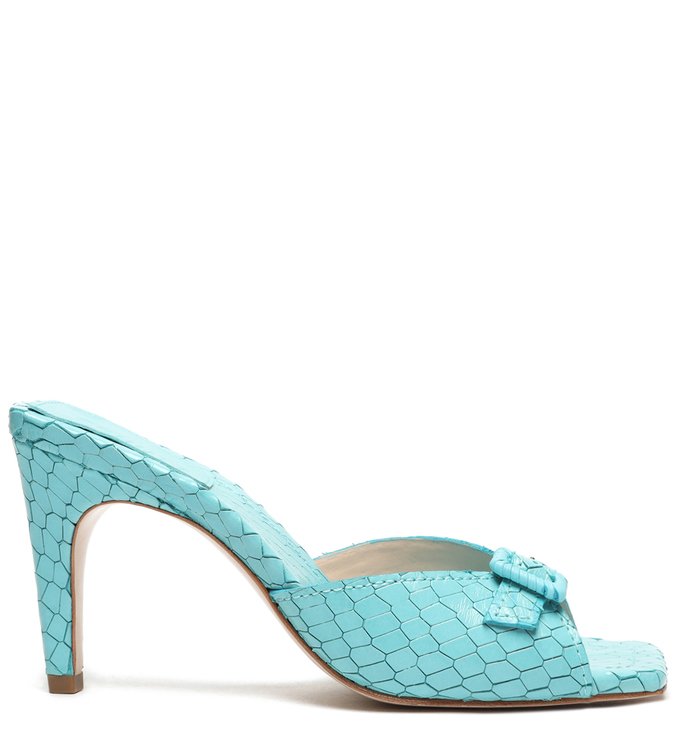 Sandália Mule High Snake Acqua