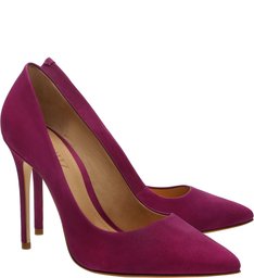 Sapato Scarpin Classic Nobuck Rosa Escuro