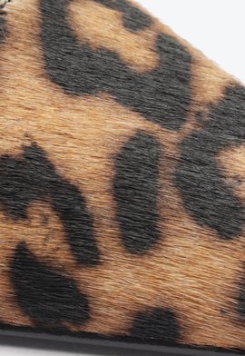 Sapato Scarpin Slingback Couro Animal Print