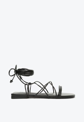 Sandália Salto Alto Metalizada Prata com Amarração