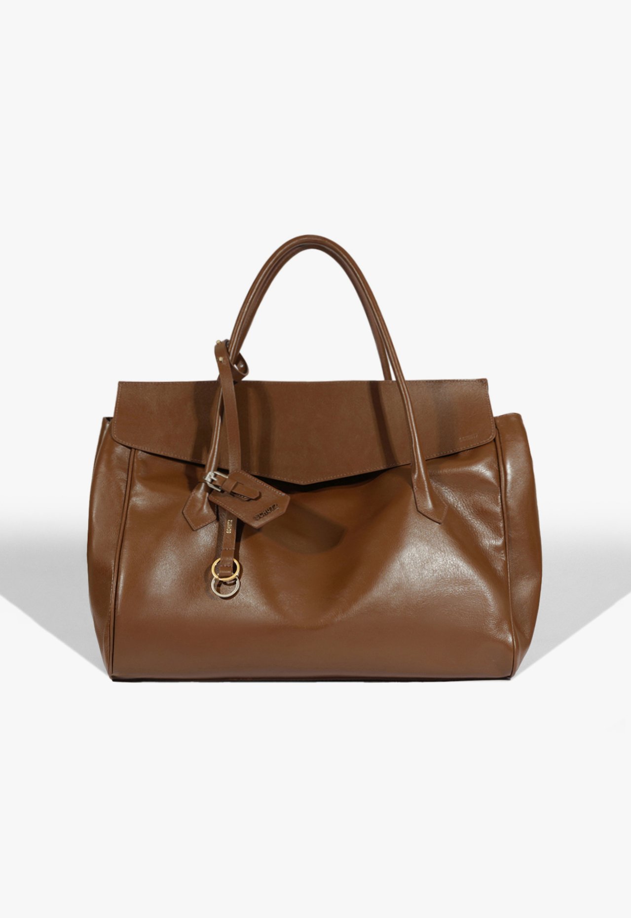 Vista 2 Bolsa Maxi Tote Stella Couro Schutz Marrom Marrom