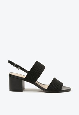 Sandália Salto Bloco Médio Preta