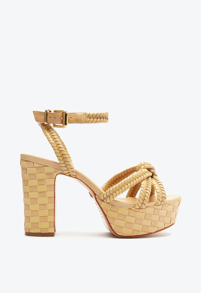 Sandália Casual Flats Meia Pata Couro Bege