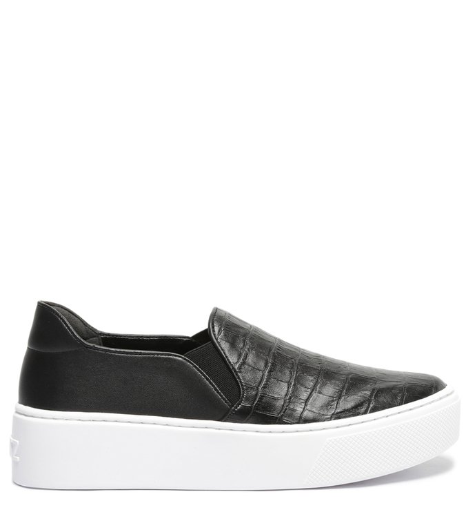 Tênis Sem Cadarço Slip On Preto