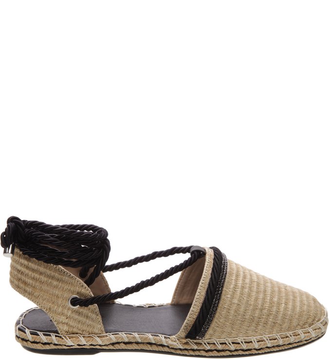 Espadrille Duo Lace Up Natural