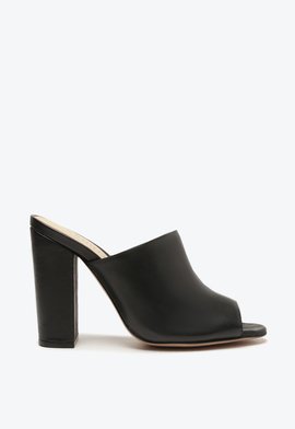 Mule Block Heel Black