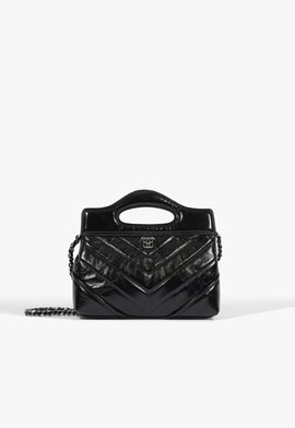 Bolsa Tiracolo Elyse Pequena Couro Preta