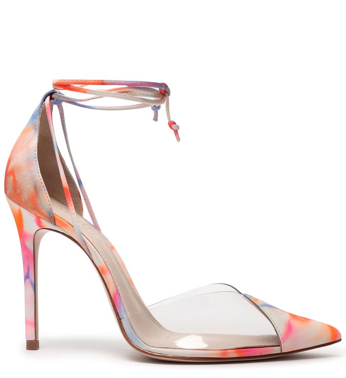 Sapato Scarpin Vinil Tie-Dye