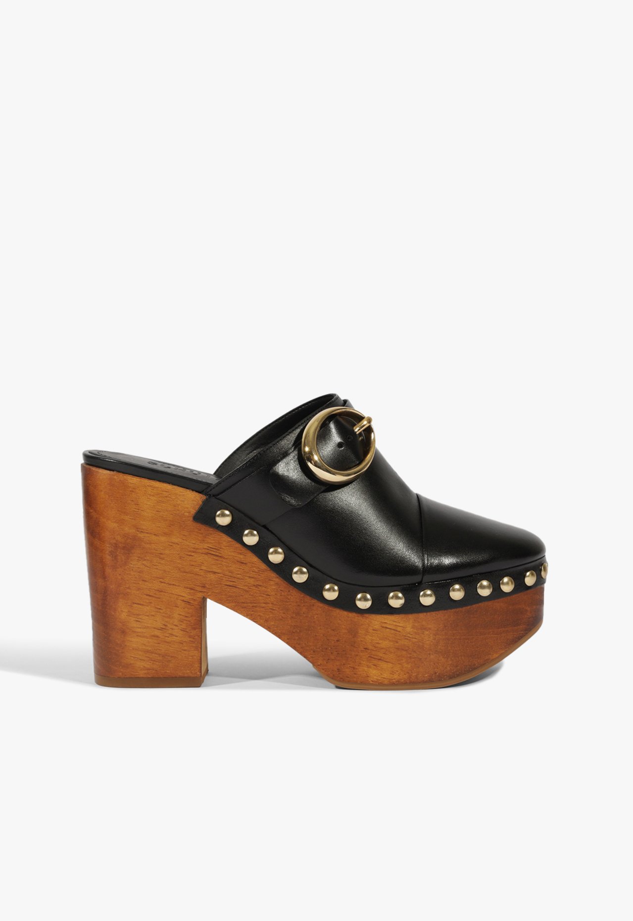 Clog Plataforma Piper Couro Preto | Schutz