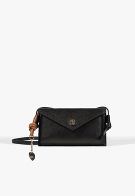 Bolsa Tiracolo Porta Celular Maya Tampa Pequena Couro Preta
