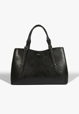 Bolsa Tote Grande Maeve Croco Preta