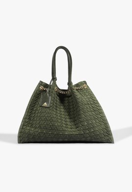 Bolsa Tote Maxi Rebecca Camurça Verde