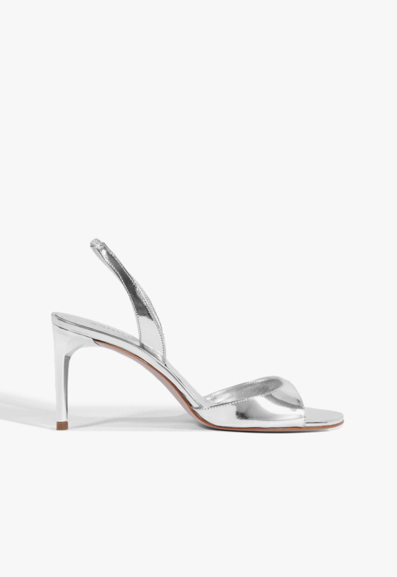 Sandália Scarlett Sling Mid Couro Prateada | Schutz