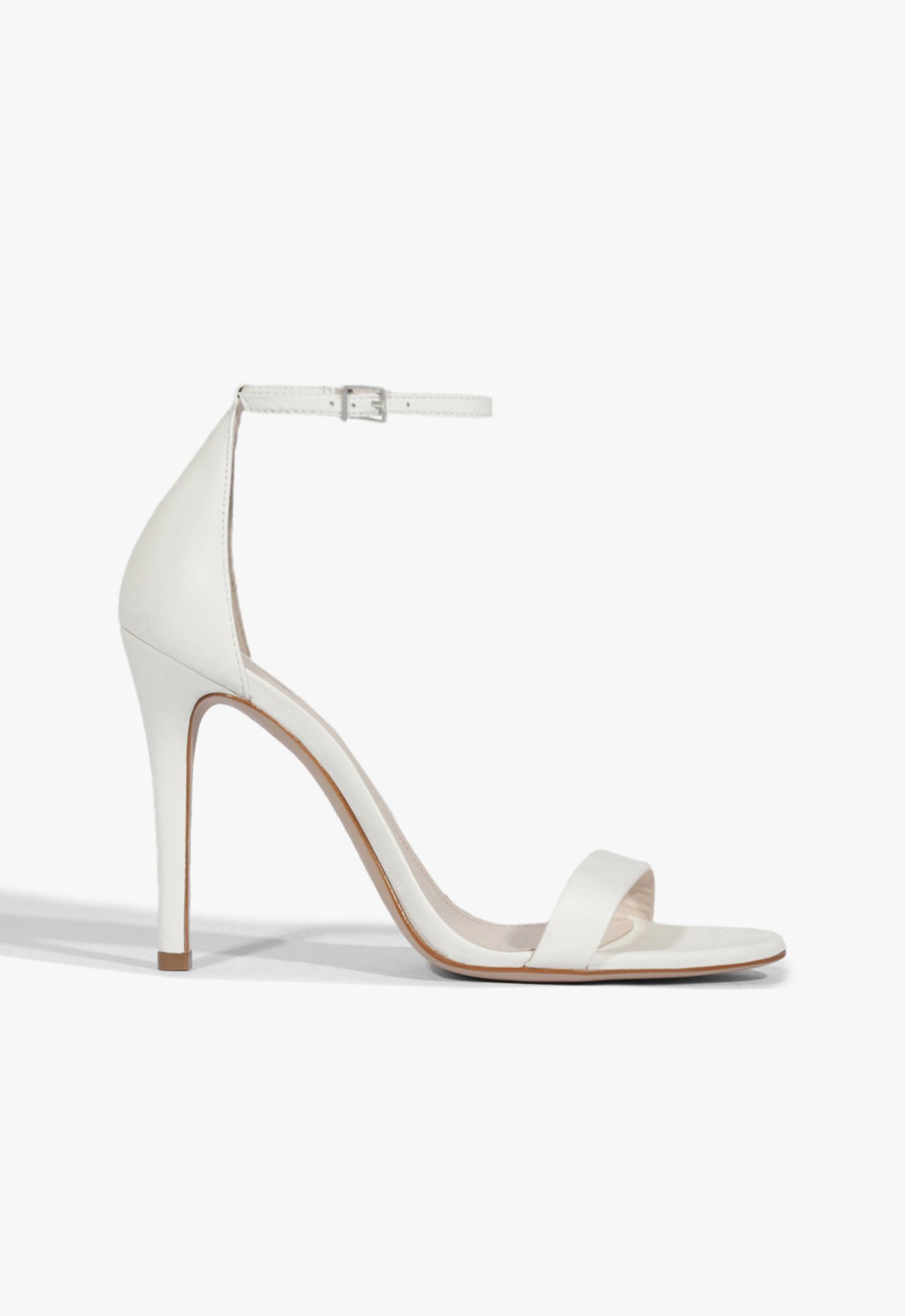 Sandália Gisele Salto Alto Couro Branca | Schutz