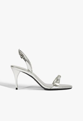 Sandália Aurora Sling Mid Couro Prateada