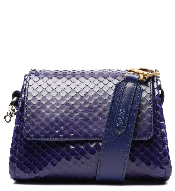 Bolsa Mini Tiracolo Mandy Snake Azul-marinho