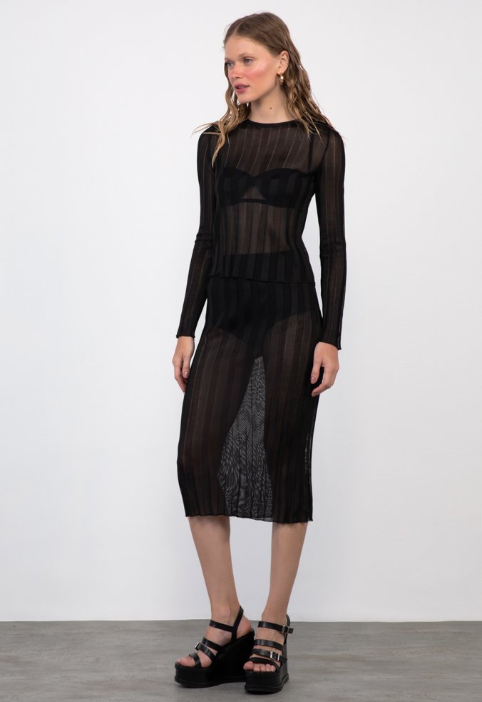 Blusa May Tricô Preta