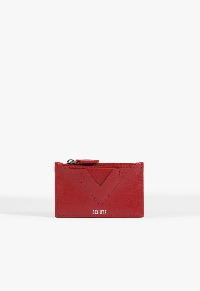 Porta Cartões Ellie Couro Vermelho