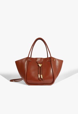 Bolsa Shopping Jess Couro Marrom