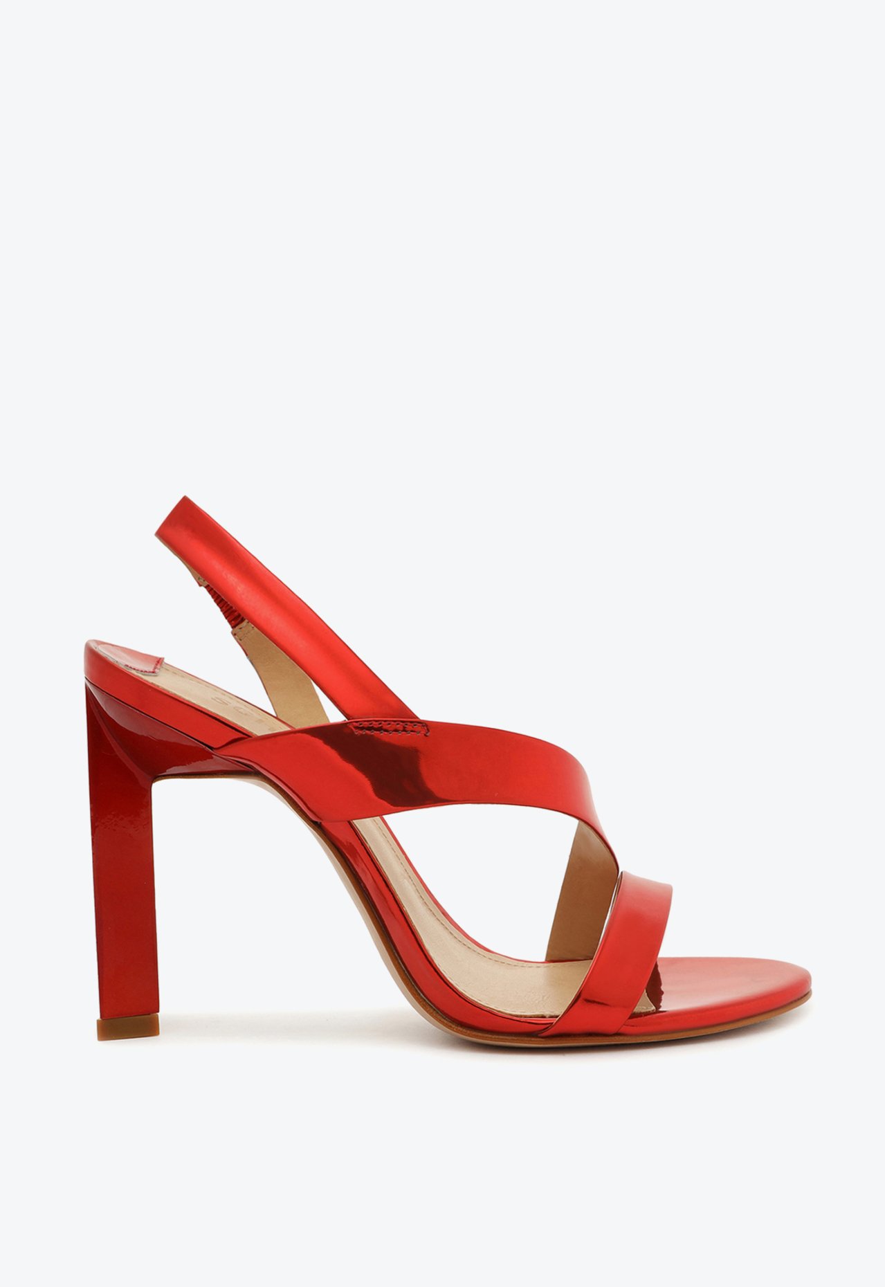 PRE ORDER] Sandália Dannie Couro Metalizada Vermelha | Schutz