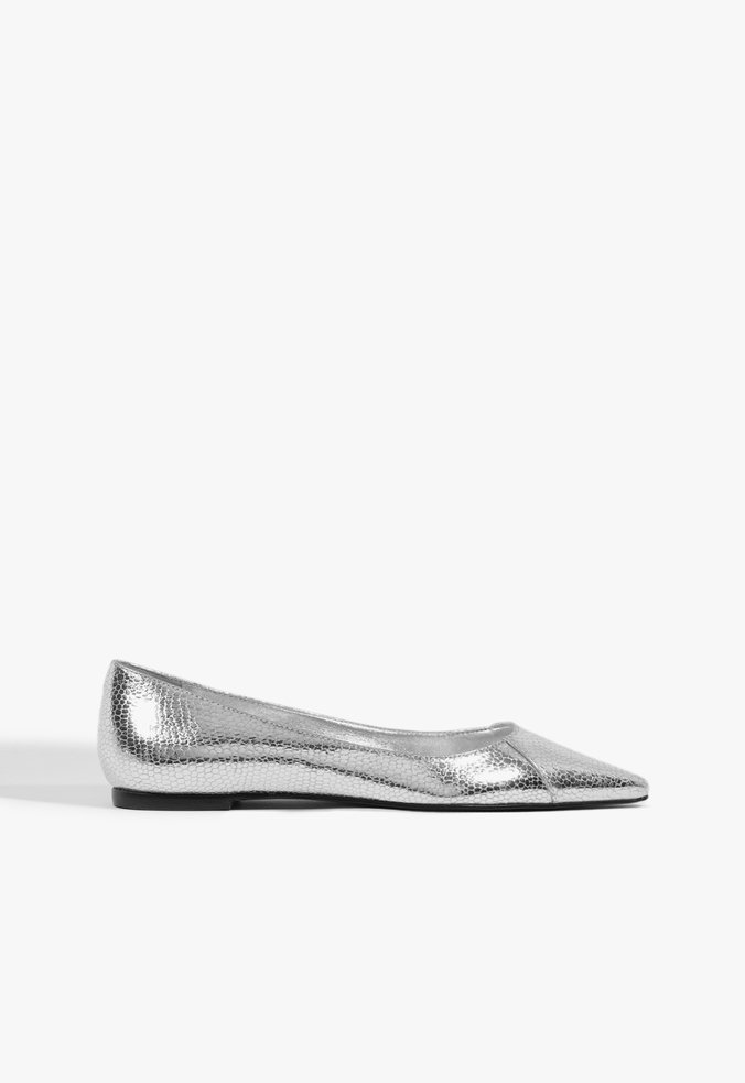 Sapatilha Snake Metal Prata