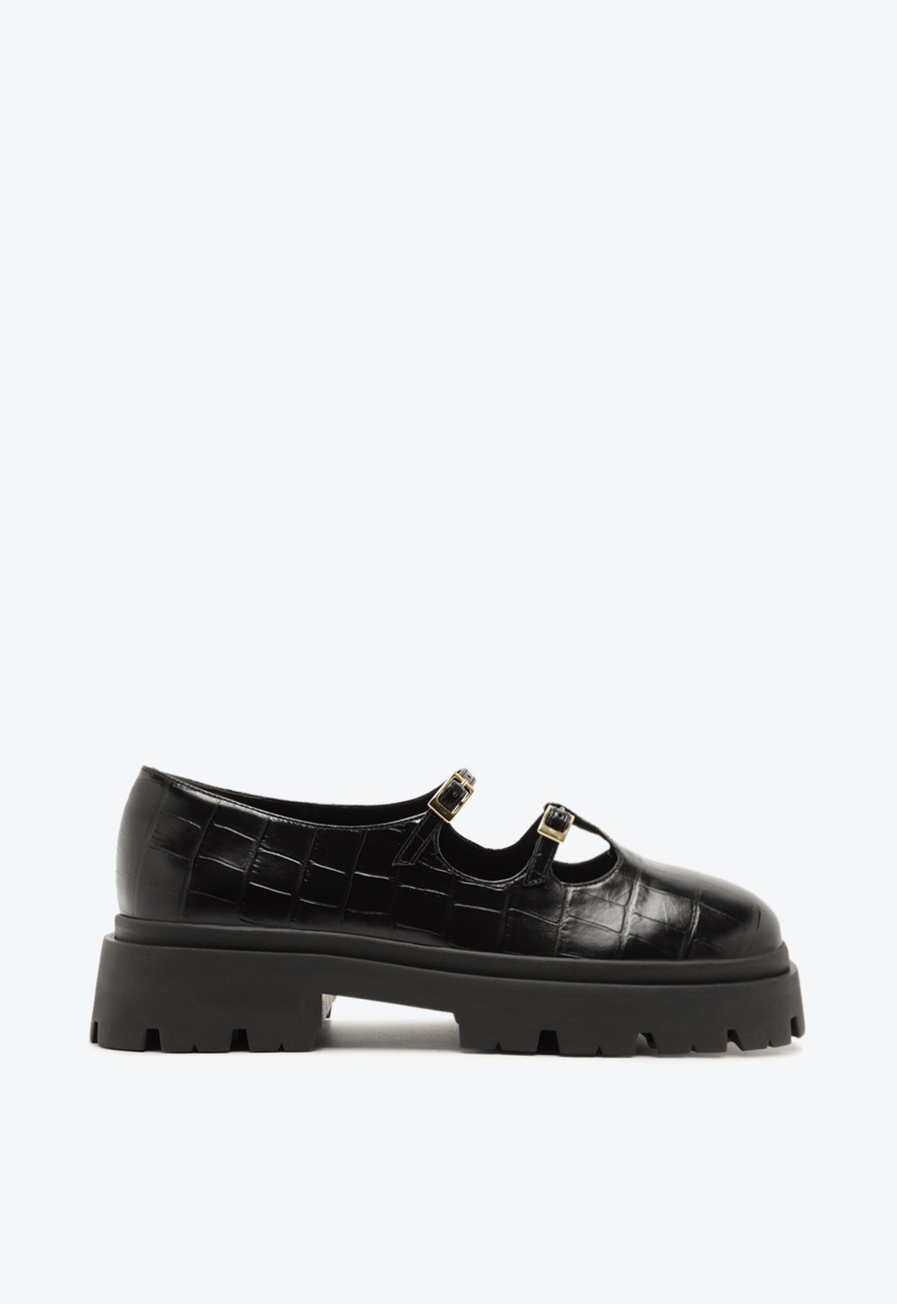 Mocassim Tratorado Croco Preto | Schutz