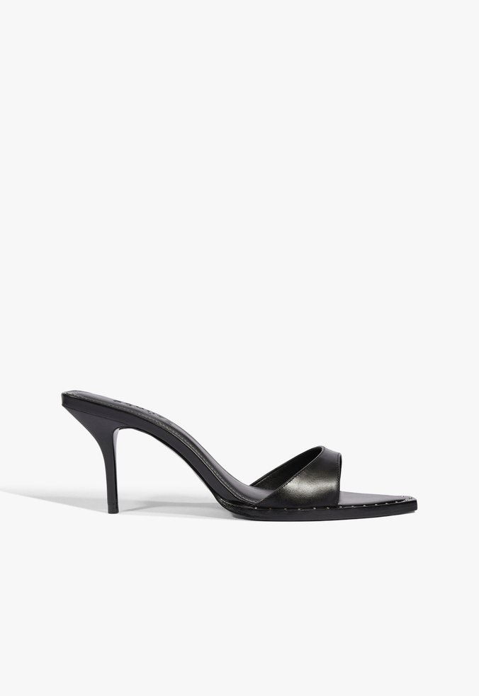 Tamanco Casual Bold Salto Alto Preto