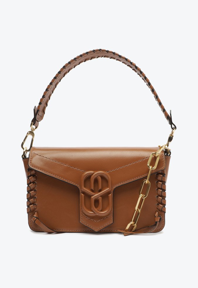 Bolsa Shoulder Frame Couro Marrom