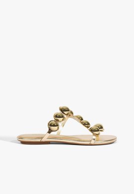 Flat Slide Metallic Balls Dourada