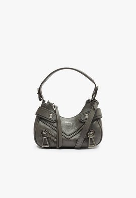 Bolsa Tiracolo Suri Triangle Couro Cinza