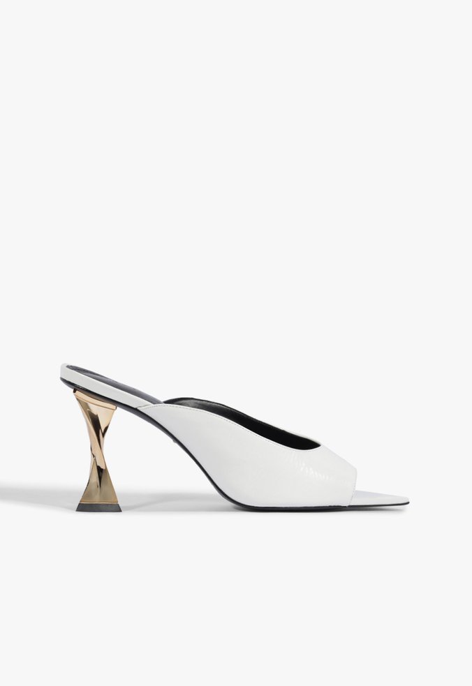 Mule Fierce Couro Branco