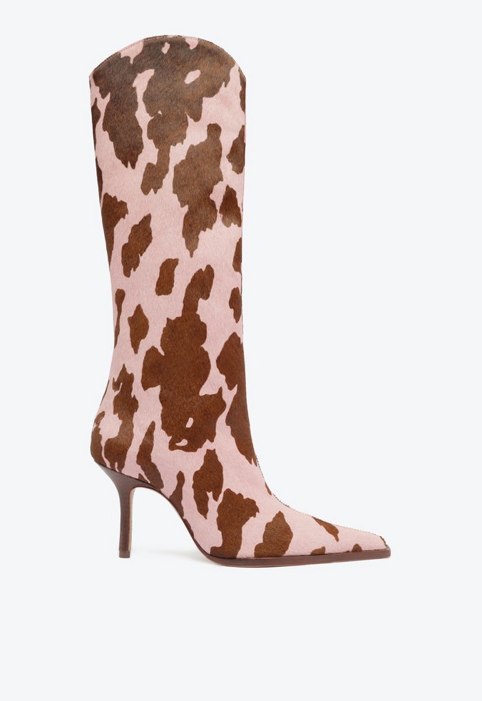Bota Trendy Western Rosa e Marrom
