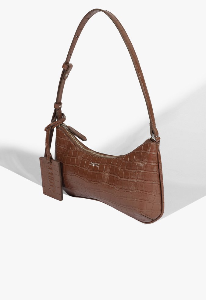 Bolsa Média Yumi Croco Marrom | Schutz
