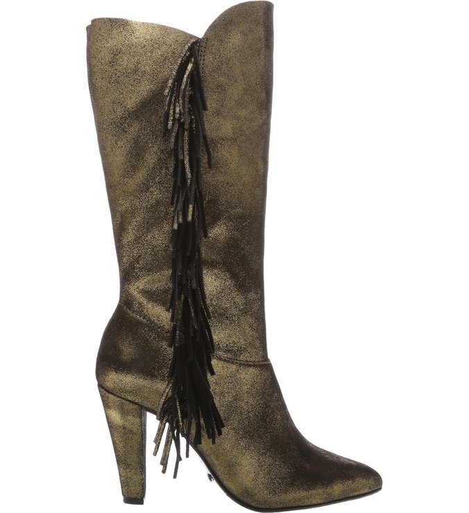 Bota New Western Metalizada Dourada