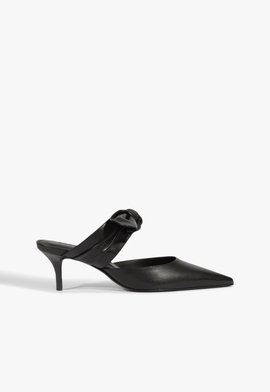 Mule Scarpin Couro Preto
