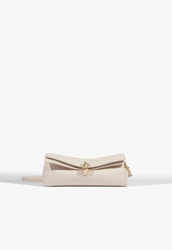 Bolsa Clutch Mary Pequena Couro Branca
