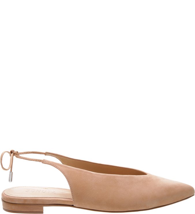 Flat Slingback Amarração Nude