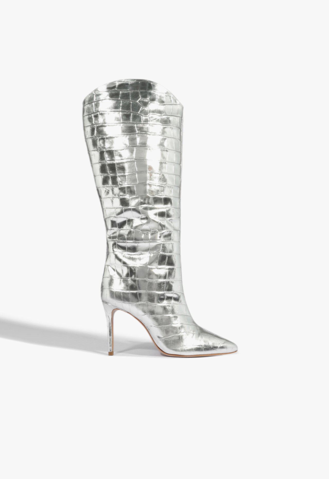 Vista 2 Bota Salto Alto Maryana Couro Schutz Laranja Schutz Laranja