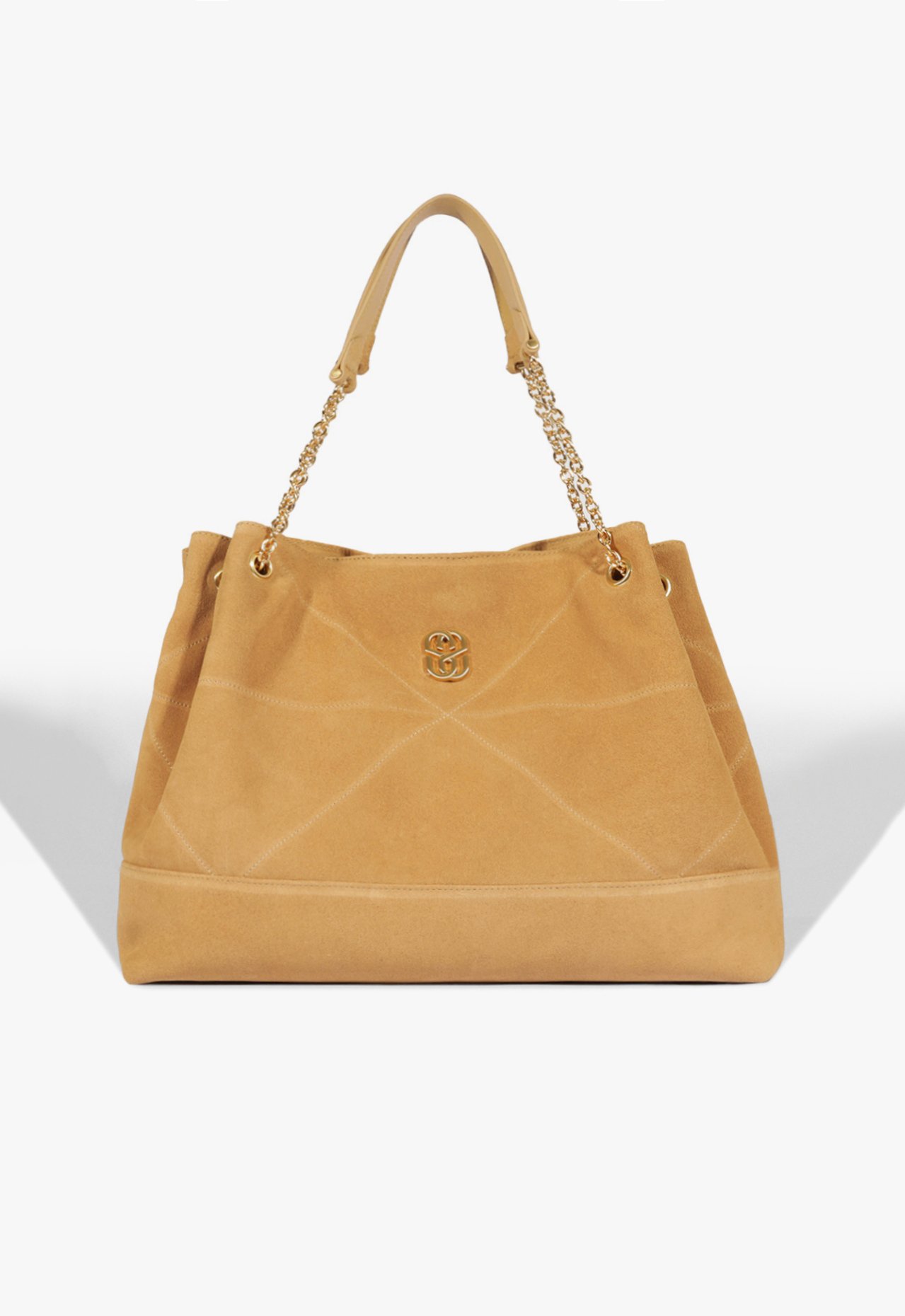 Bolsa Shopping Elodie Camurça Bege | Schutz