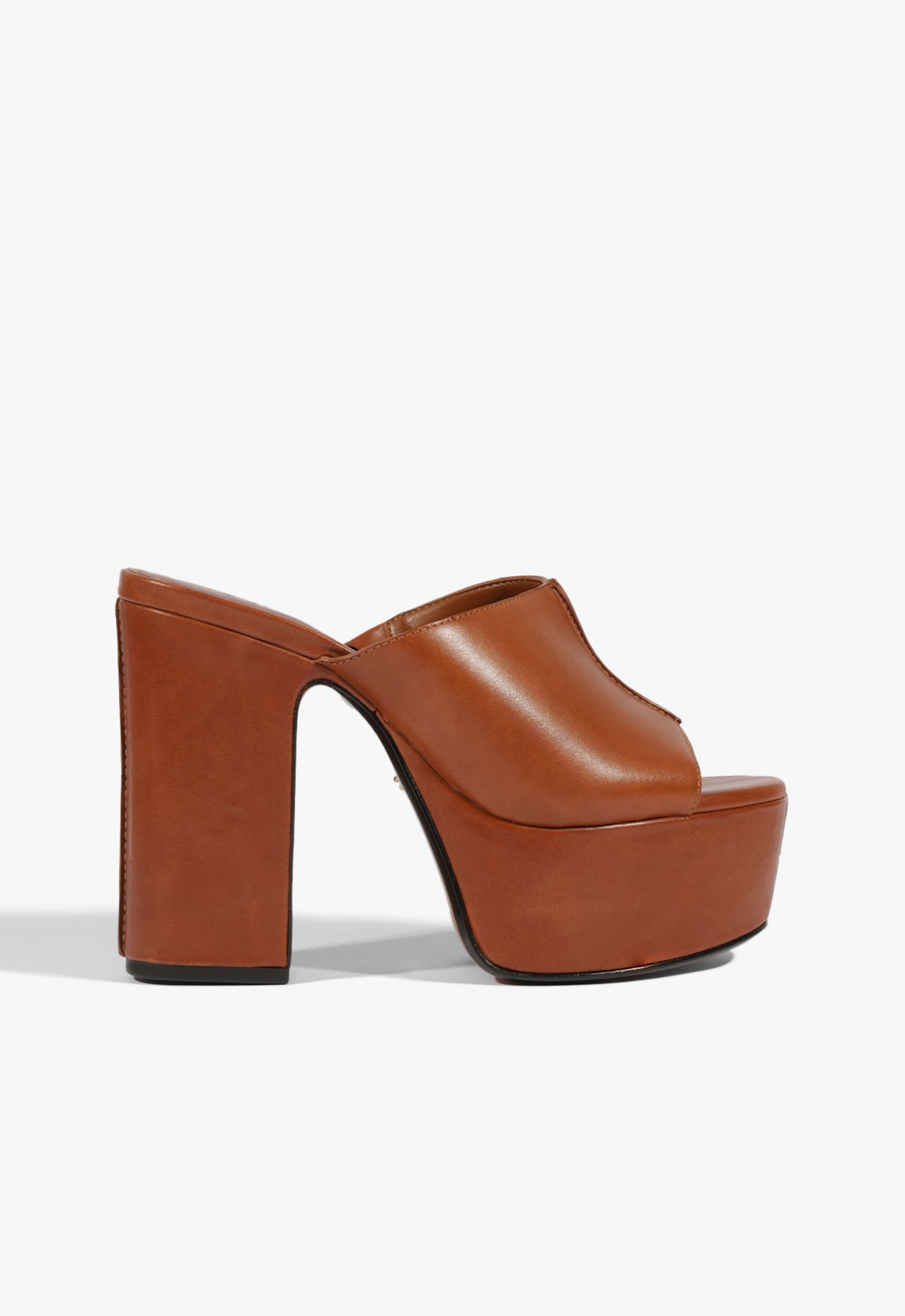 Tamanco Plataforma Couro Marrom | Schutz