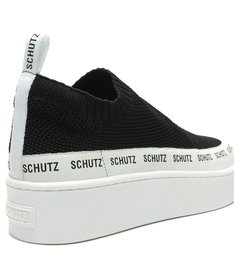 Tênis Flatform Schutz Logo Knit Preto