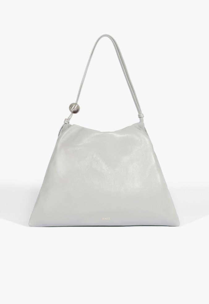 Maxi Bag Lessie Couro Cinza