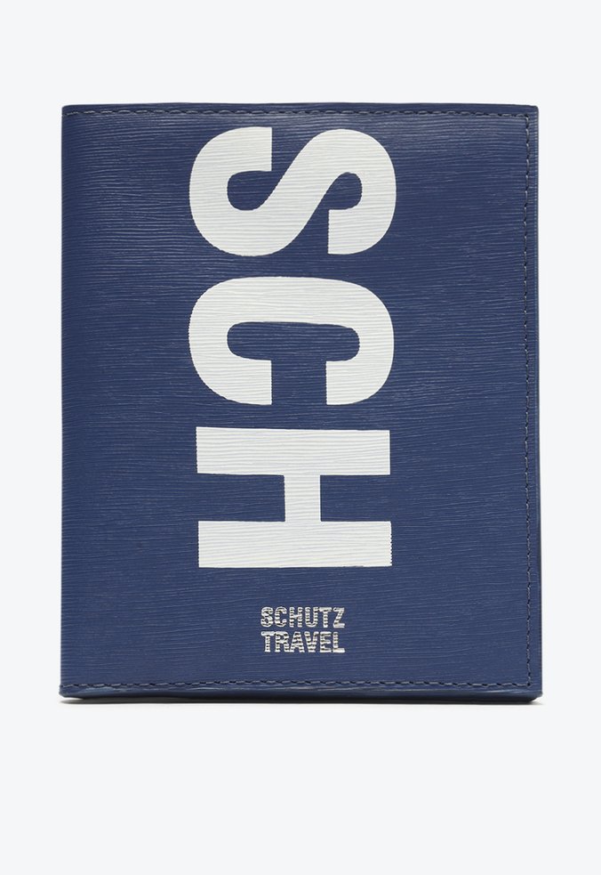 Porta Passaporte Schutz Logo Azul