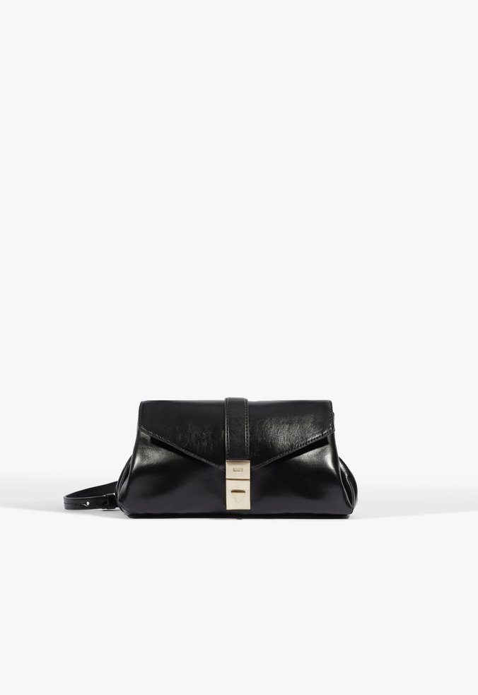 Bolsa Tiracolo Crossbody Layla Pequena Couro Preta