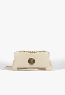 Bolsa Tiracolo Nathalie Pequena Couro Branca