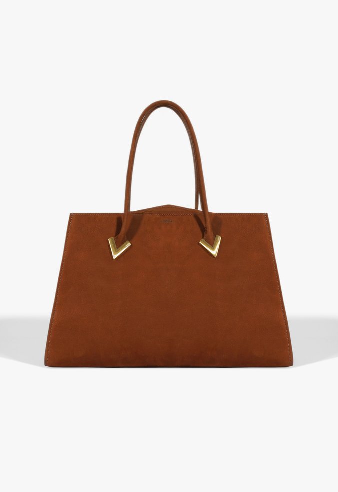 Bolsa Tote Maxi Adele Camurça Marrom