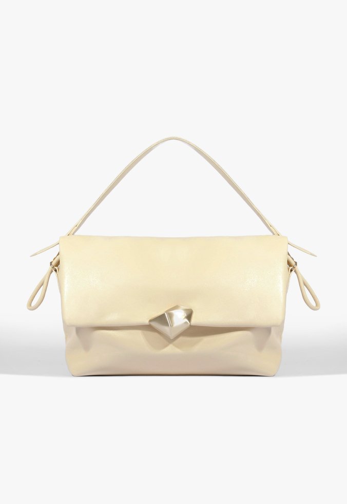 Bolsa Tiracolo Média Bubble Couro Branca